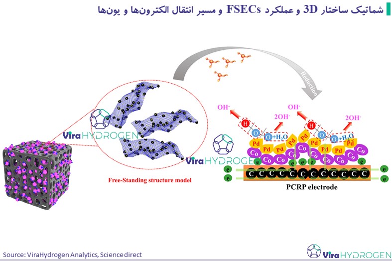 شماتیک و عملکرد FSECs و مسیر انتقال الکترون‌ها و یون‌ها